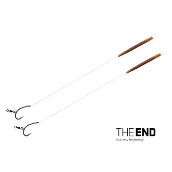 Przypon Delphin THE END D-Rig / 2szt, 20 cm / 17lbs / #4